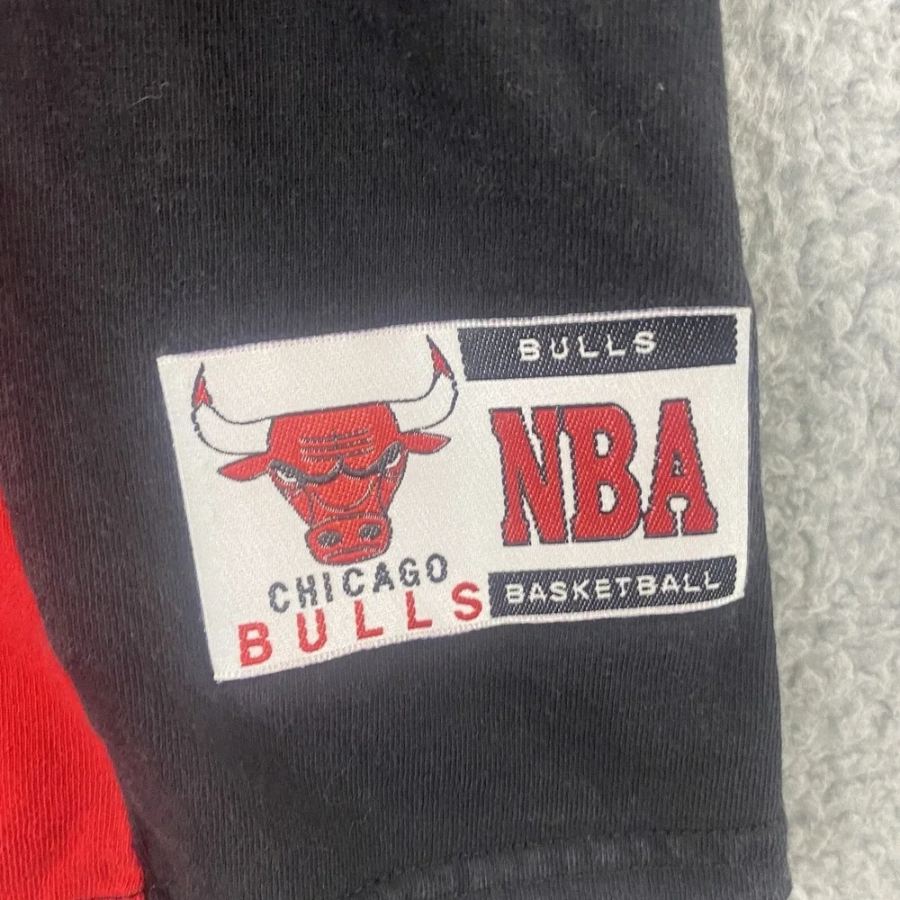 Vintage Chicago Bulls Shirt‎ Mens Large Colorblock V Neck True Fan NBA Jordan
